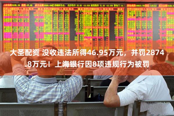大圣配资 没收违法所得46.95万元，并罚2874.8万元！上海银行因8项违规行为被罚