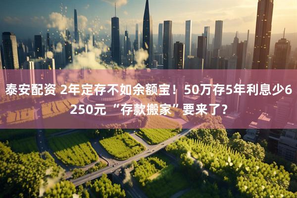 泰安配资 2年定存不如余额宝！50万存5年利息少6250元 “存款搬家”要来了？