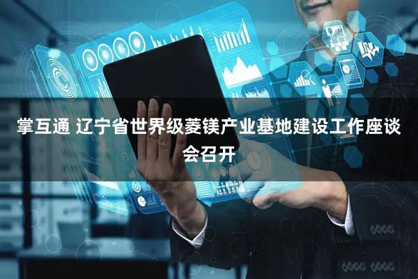 掌互通 辽宁省世界级菱镁产业基地建设工作座谈会召开
